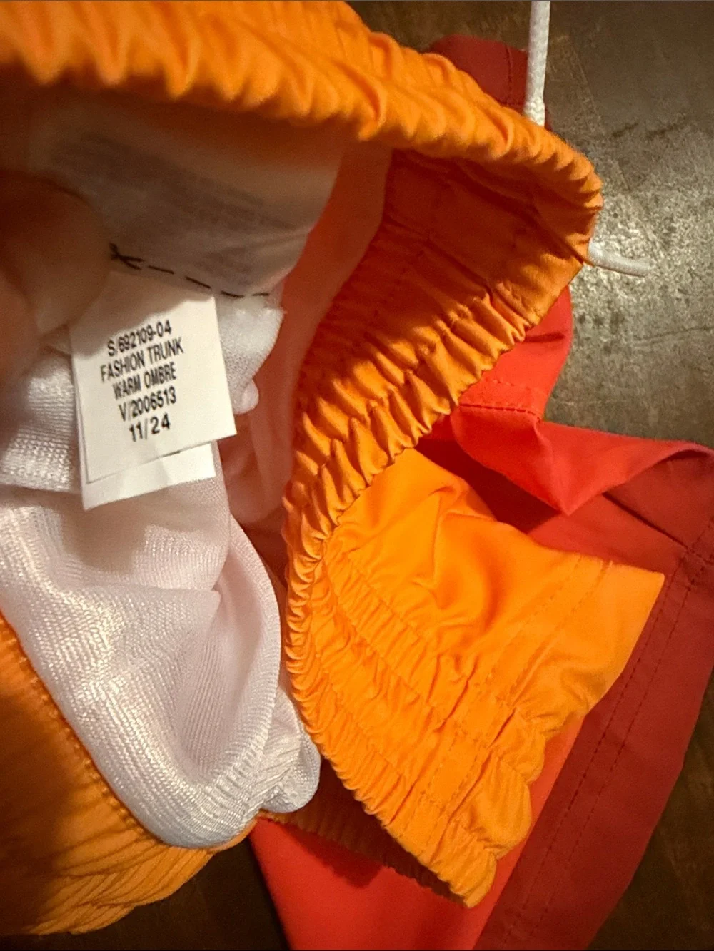 Old Navy Orange Ombre Boys' Swim Trunks with Drawstring